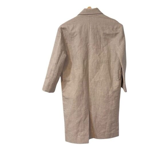 Jenni Kayne Womens Linen Trench Coat Small Missing Belt - Picture 2 of 11